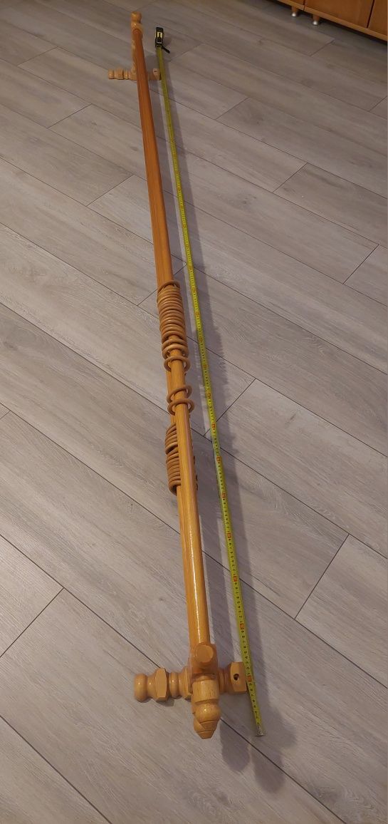 Karnisz drewniany,  podwójny, 260cm, zadbany