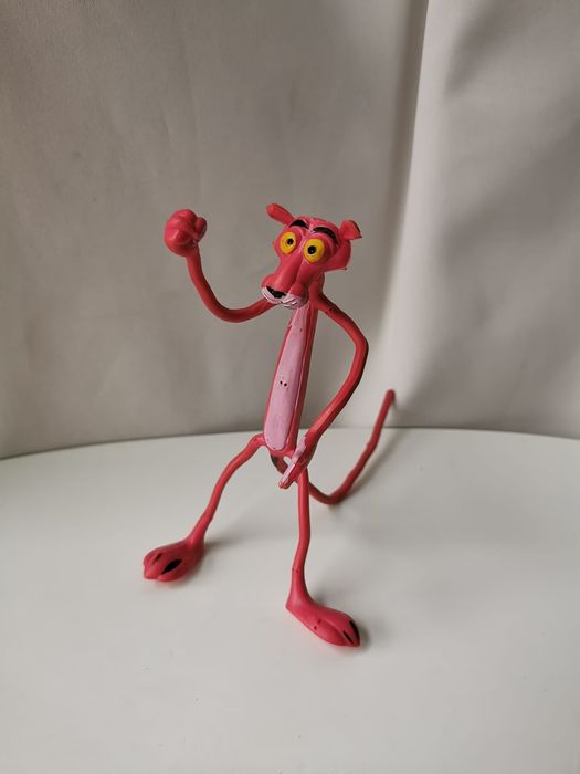 Różowa pantera stara duża gumowa figurka Pink panter 1982 vintage
