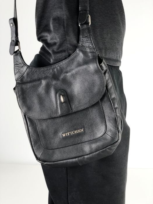 Czarna torba Wittchen, skórzana, klasyczny model