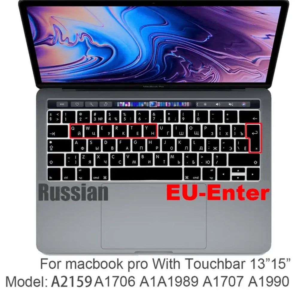 Силіконова накладка на клавіатуру Macbook Pro