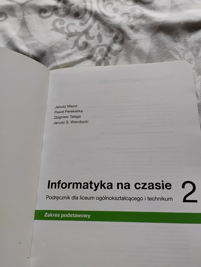 Informatyka na czasie 2 .podręcznik.