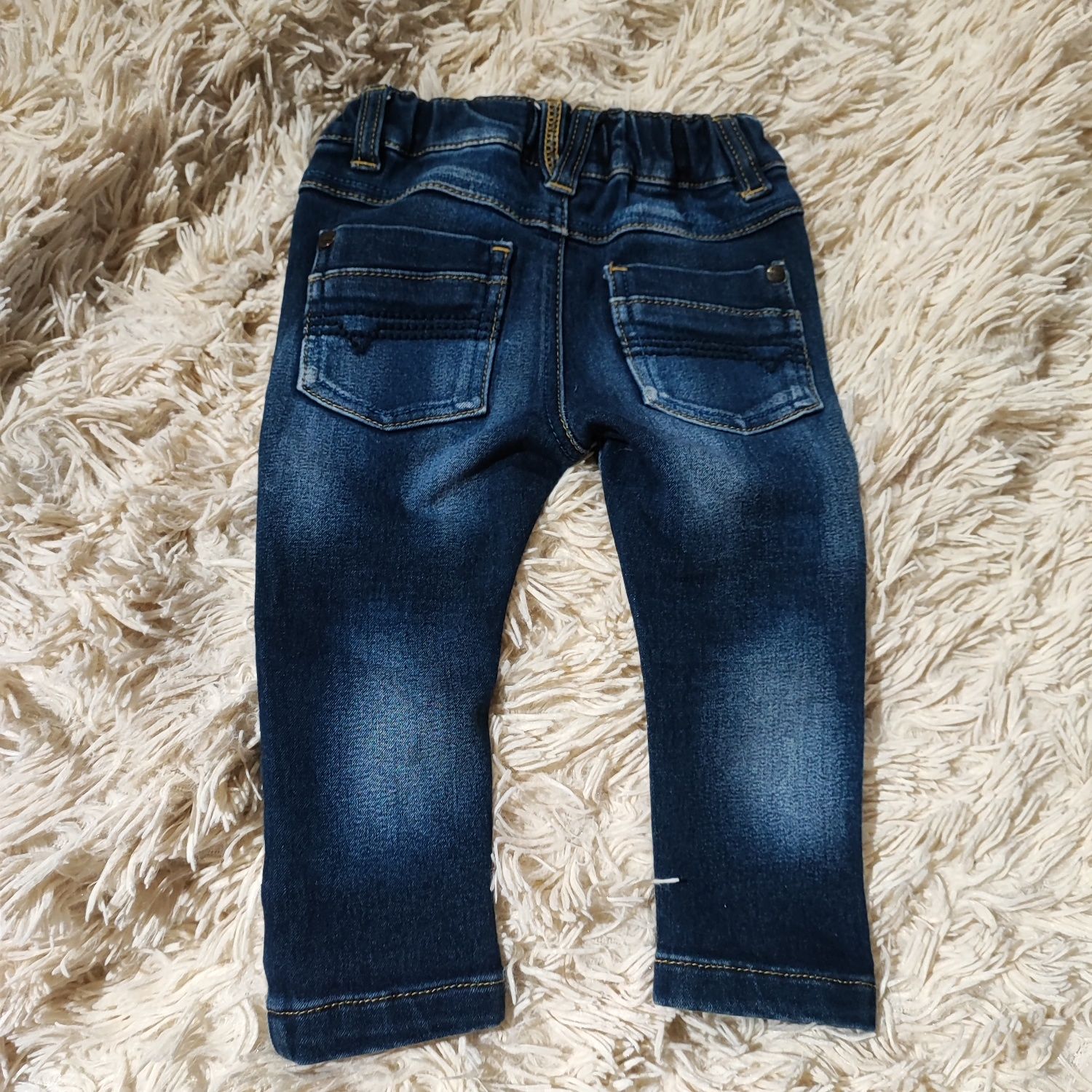 Eleganckie spodnie spodenki jeansowe chłopiec 74 next