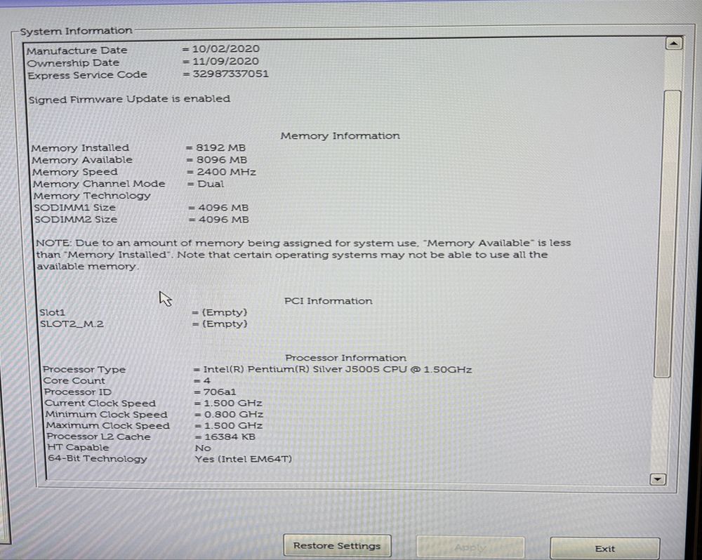 PC Dell Wyse 5070 Thinclient