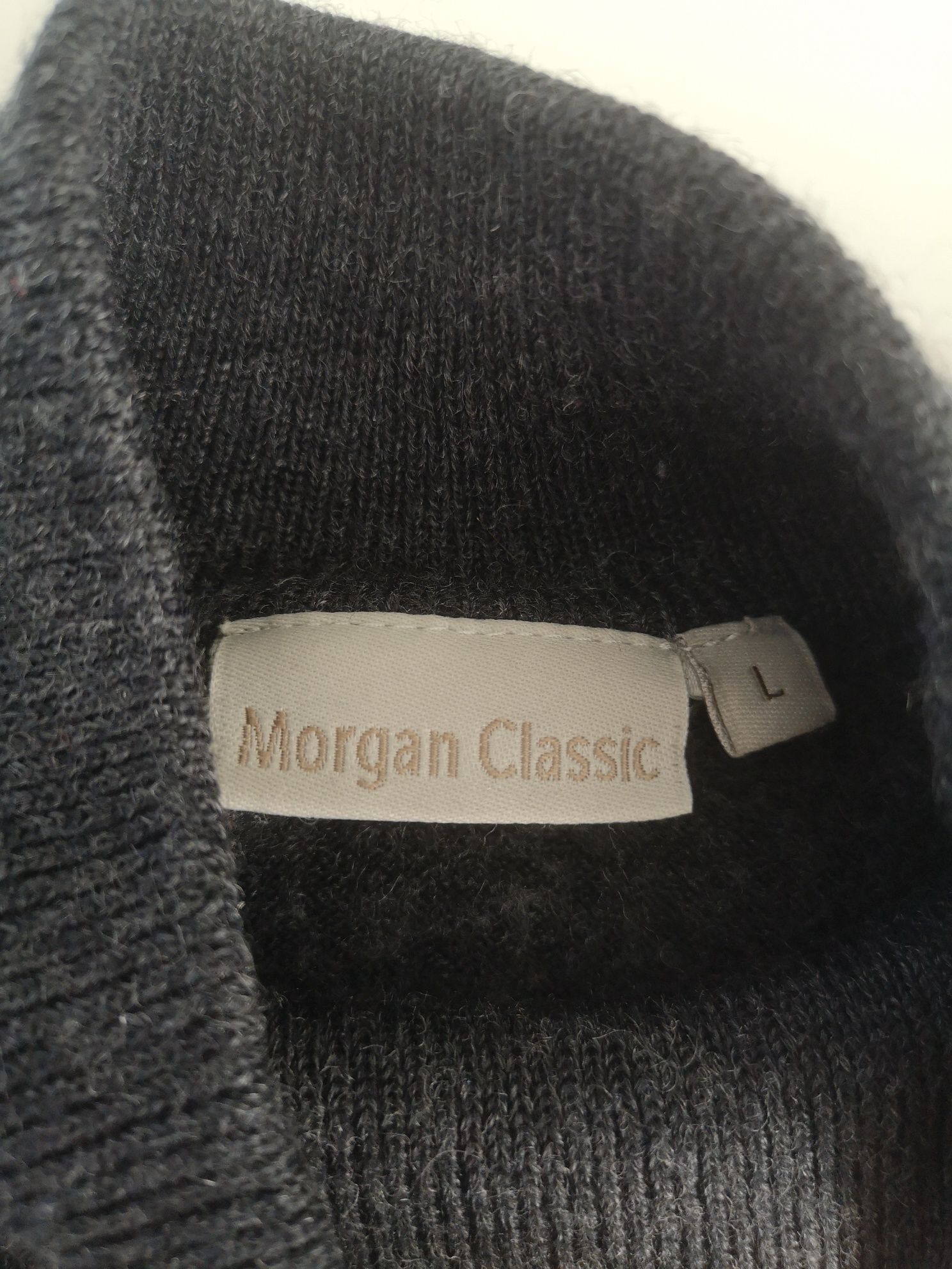 Szary półgolf Morgan Classic rozmiar L 50% wełna merino