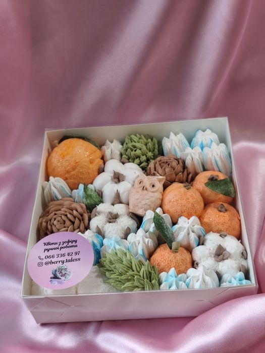 Букет квітів із зефіру