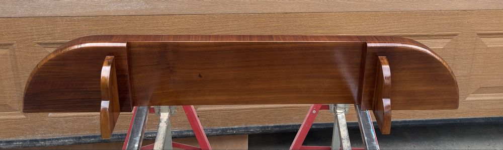 Półka Wisząca Na Ścianę Orzech Art Deco 117 Stan Idealny Po Renowacji