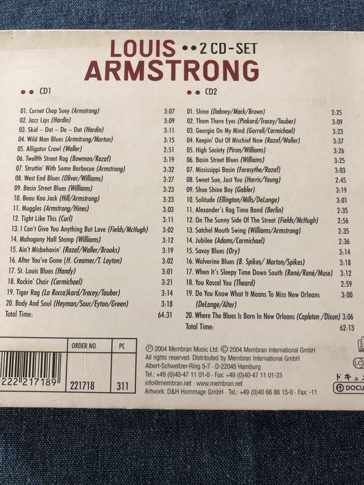 Louis Armstrong dois CDs