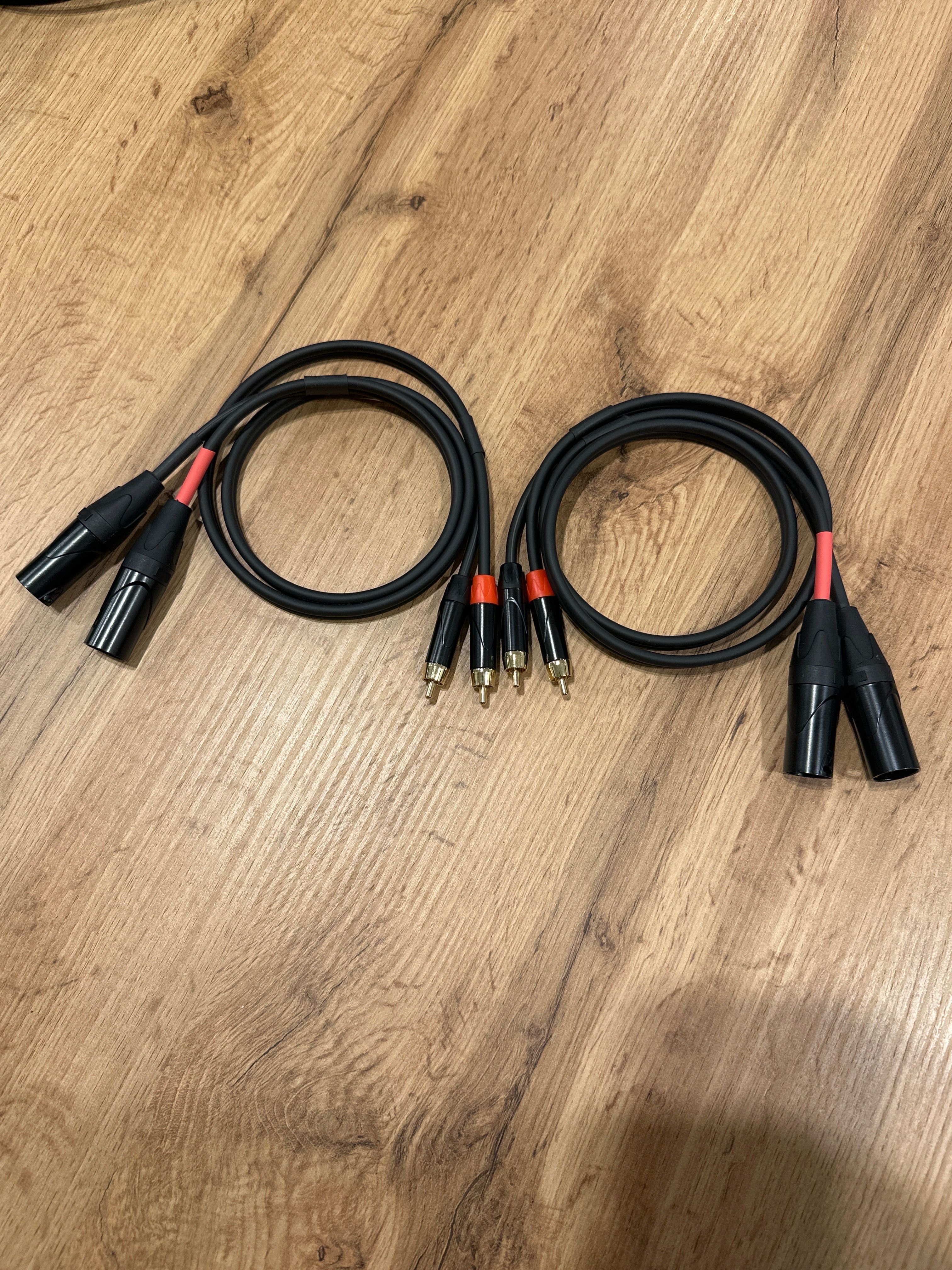 Kabel Chinch - XLR x2  , jeden metr dwie sztuki