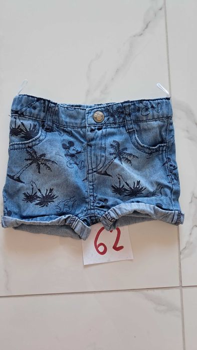 Spodenki krótkie niemowlęce materiałowe myszka Miki Mickey Mouse C&A