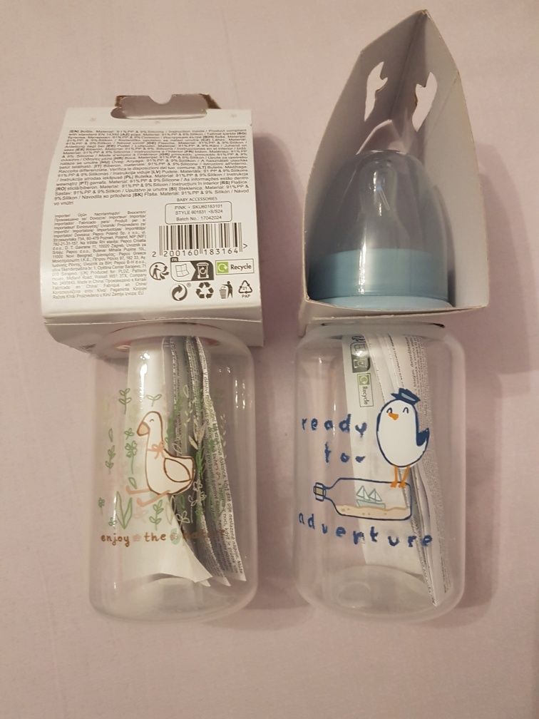 Butelki do mleka herbatki ziółek nowe 150 ml