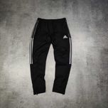 MĘSKIE Dresy Sportowe Śliskie Lekkie Czarne 3 Paski Adidas Clima Aero