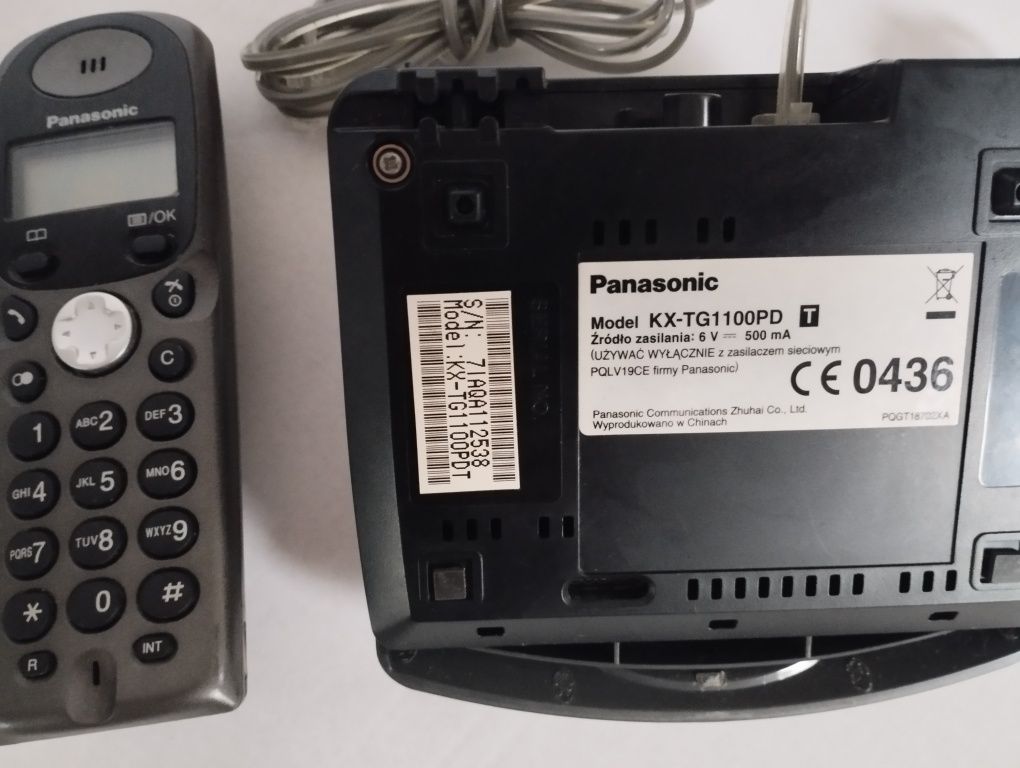 Telefon stacjonarny przenośny Panasonic KX-TG1100PD