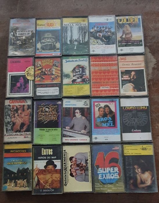 Cassetes musica anos 80 e 90