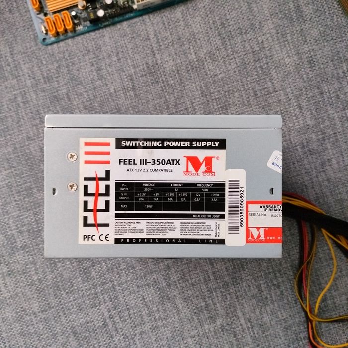 Płyta główna, procesor, pamięć ram i zasilacz