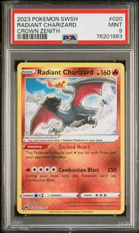 Radiant Charizard #20 Pokemon Crown Zenith PSA 9