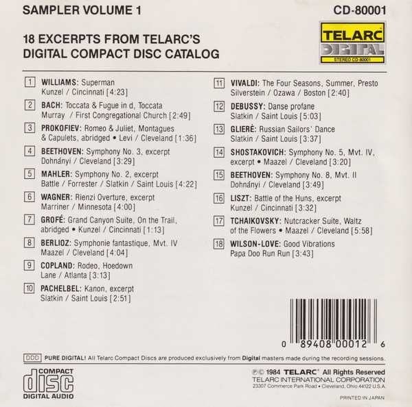 TELARC Sampler 1 (CD Japan)