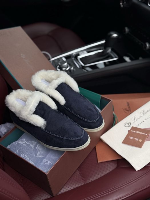 Лофери зимові сині жіночі лоро піана loro piana lp