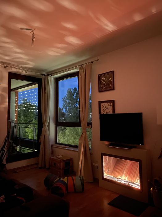 Drewniany Kominek elektryczny