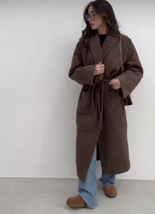 Пальто на утеплювачі, вільного крою oversize
