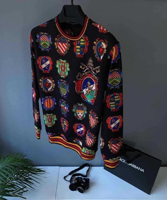 Кофта DOLCE GABBANA свитшот реглан батник мужской с пандой пандами