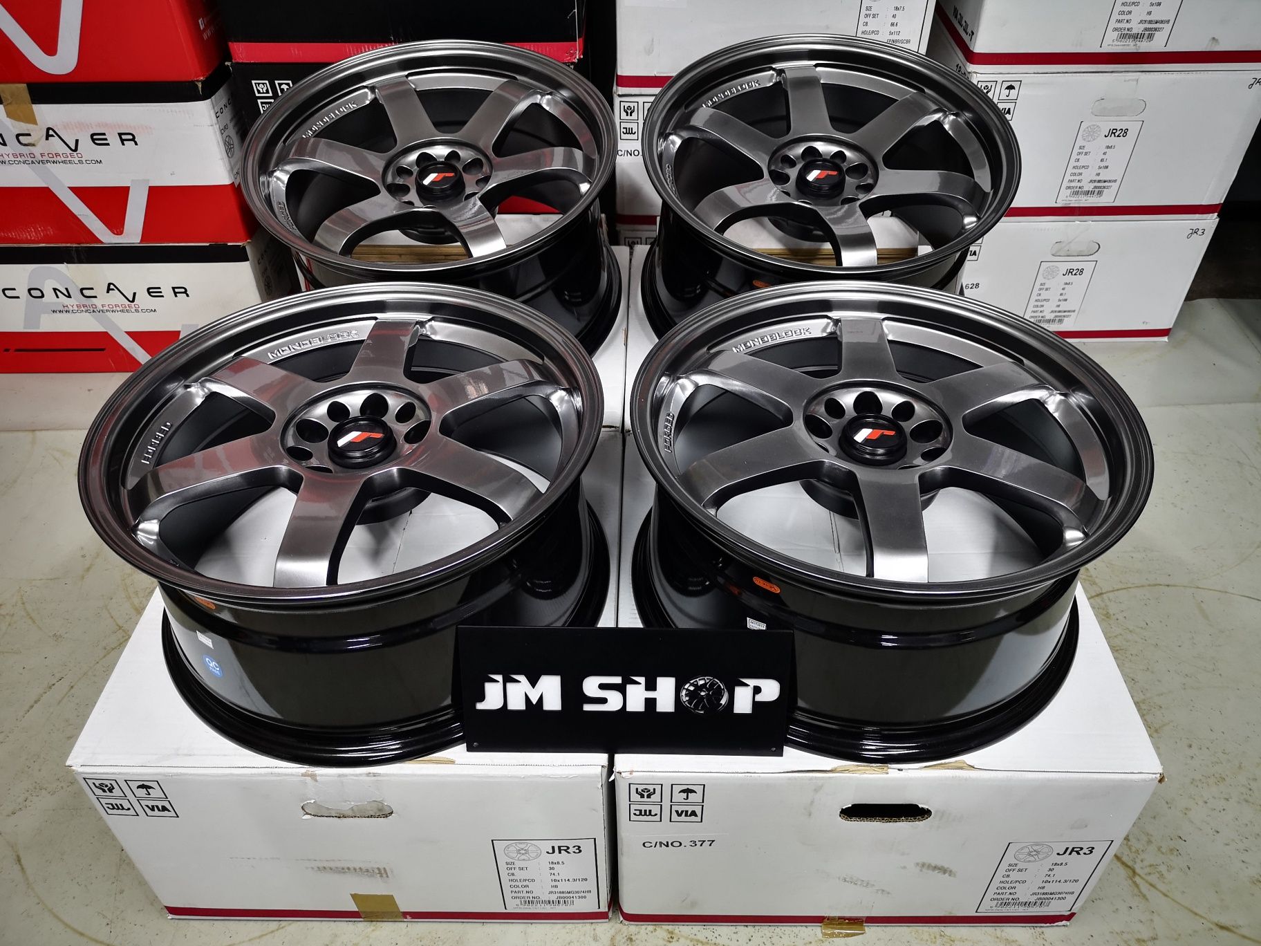 Felgi Japan Racing JR3 18" 8,5J 9,5J 10,5J 5x114,3 Hyper Black