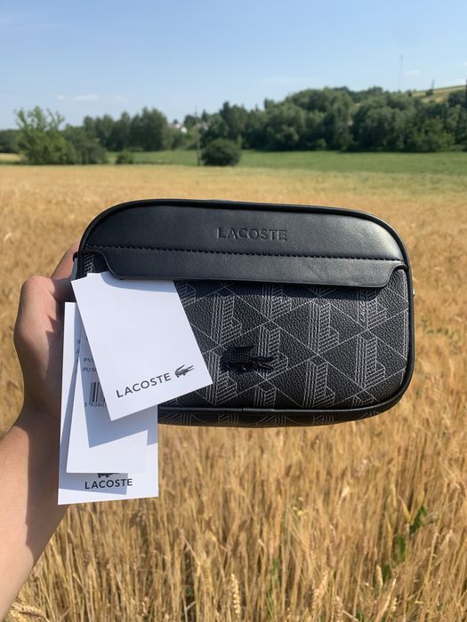 Сумка Lacoste Monogram/месенджер/лакоста/сіра