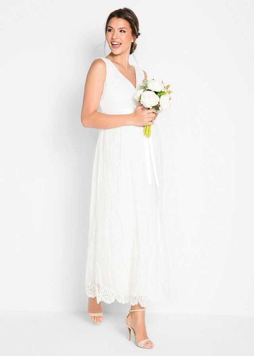 Nowa suknia ślubna koronkowa ciążowa 52/54