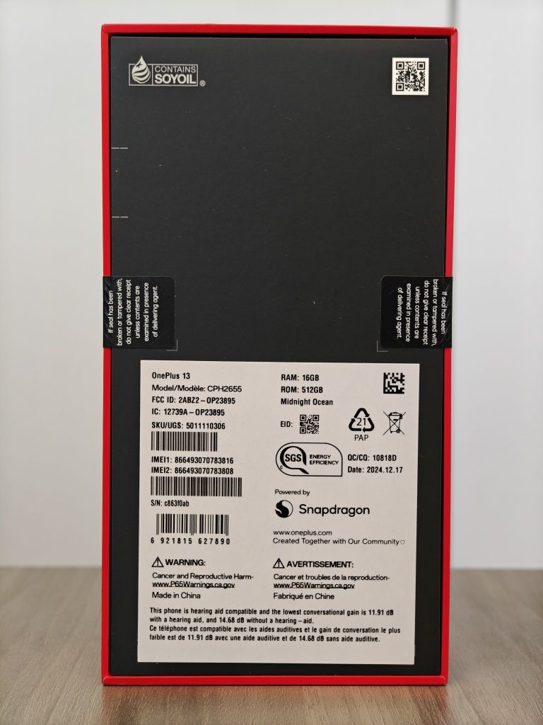 OnePlus 13 16/512GB Global (CPH2655) — DualSIM + eSIM + зарядне 100Вт