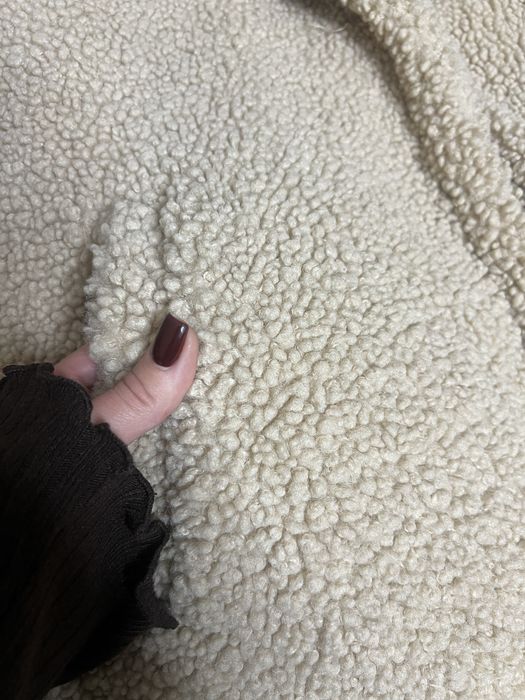 Бежева шубка  тедді S