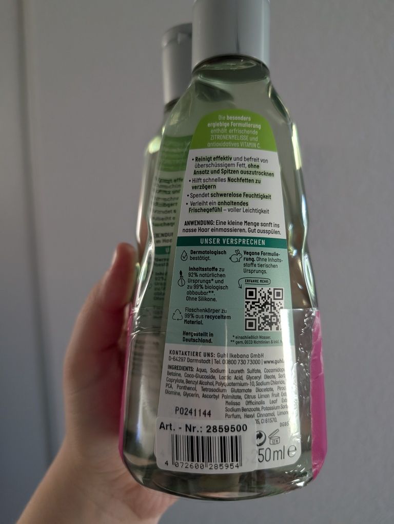 Szampon Guhl nowy Frische & Leichtigkeit 2 x 250ml