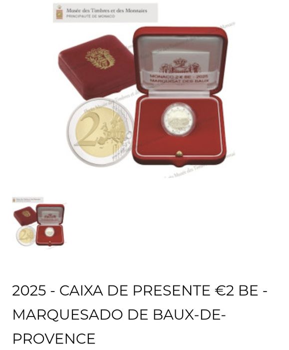 Moeda proof Mónaco 2025 - Marquisat des Baux