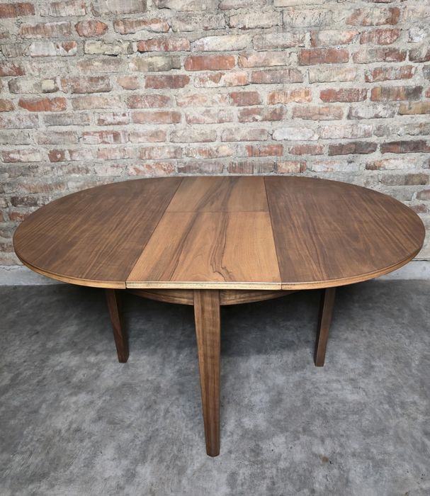 Stół okrągły rozkładany vintage prl po całkowitej renowacji