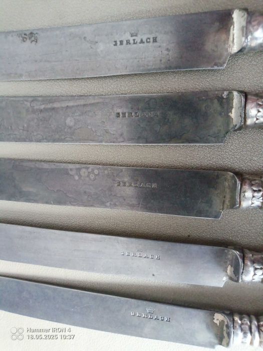 Stary Gerlach- Noże obiadowe- fason z kokardką- około 1900 rok