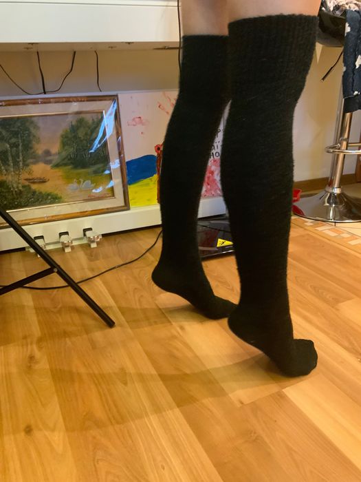 Skarpety cieple frotte czarne