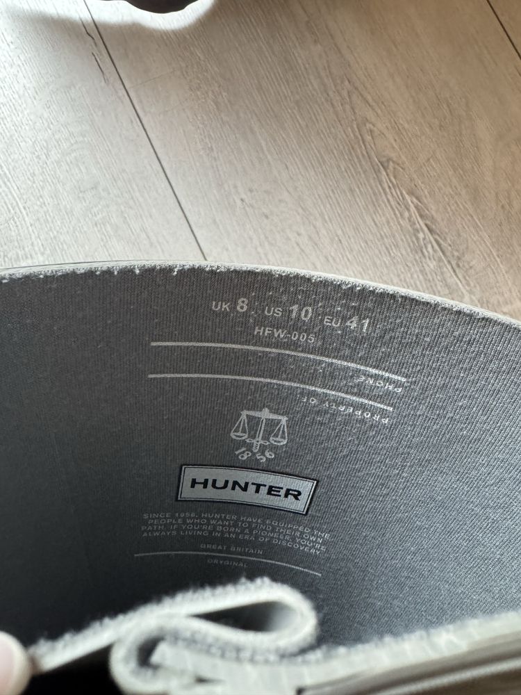 Szare kalosze Hunter