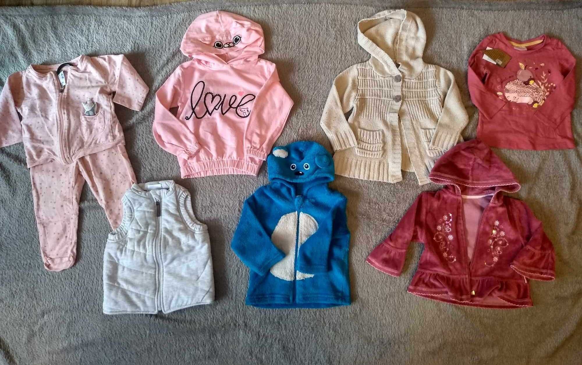 Ubranka niemowlęce dziewczęce rozmiar 80-86
