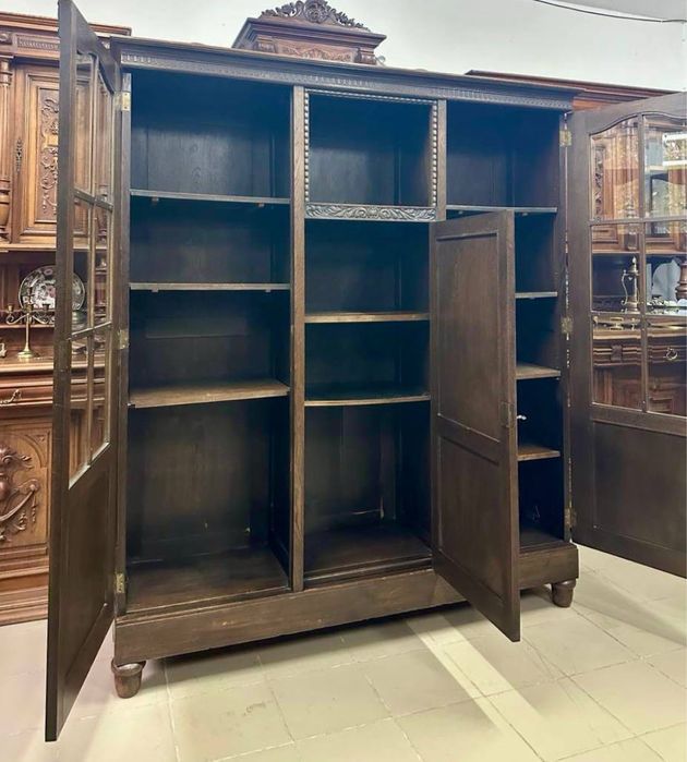 Антикварна шафа дерево шкаф бібліотека 3735