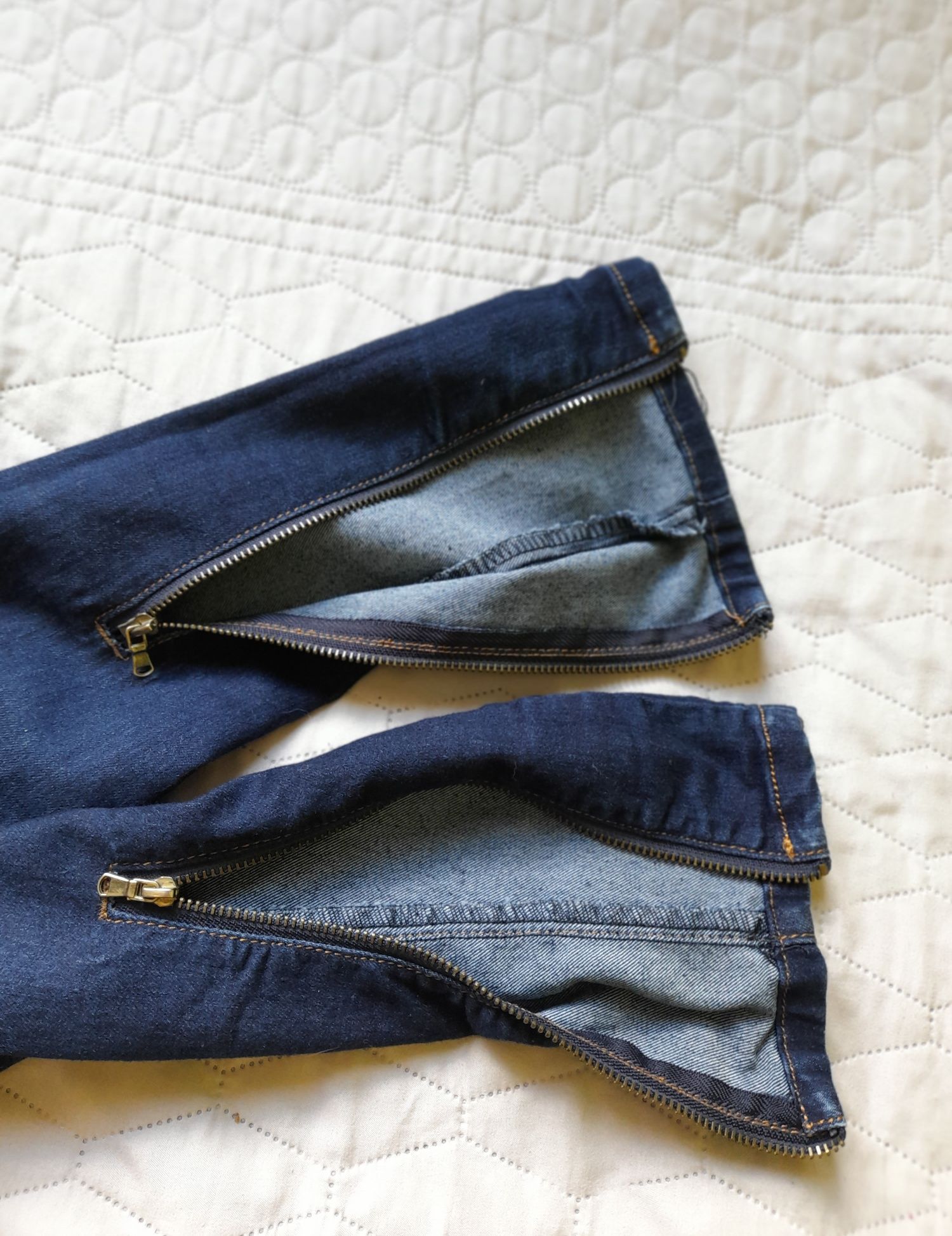 Spodnie jeansy rozsuwane nogawki XS 34