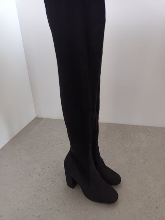 Czarne buty damskie kozaki 36