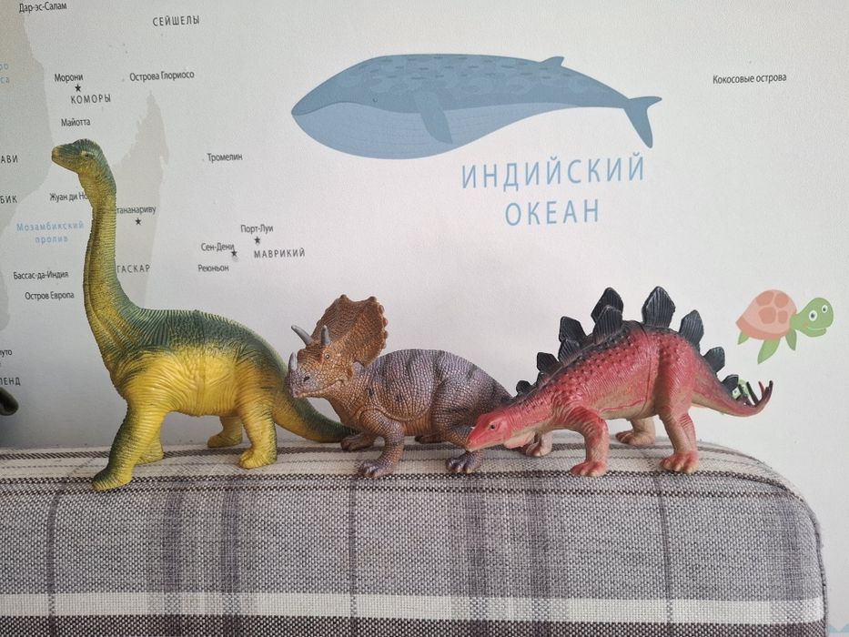 Фігурки динозаврів, диплодок, велоцерапто, трицератопс, Schleich, AAA