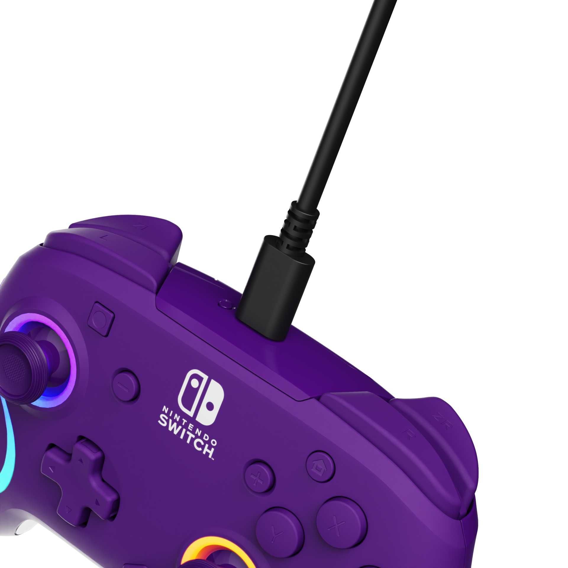 PDP do Nintendo SWITCH Pad bezprzewodowy AFTERGLOW WAVE - fioletowy