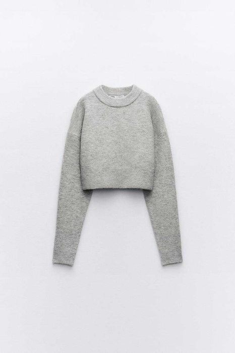 Женский укороченный свитер zara