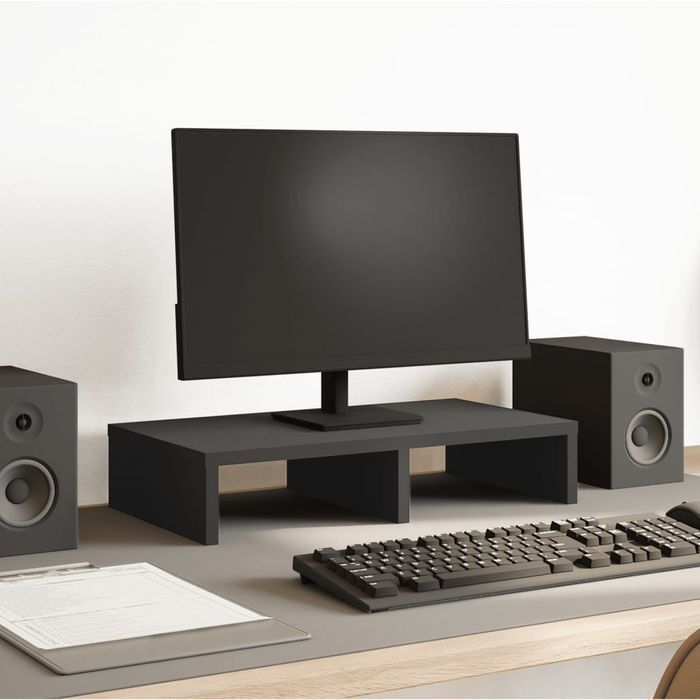 Vidaxl Podstawka Pod Monitor, Czarna, 50X27X10 Cm