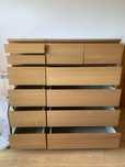 MALM cómodas com 6 gavetas