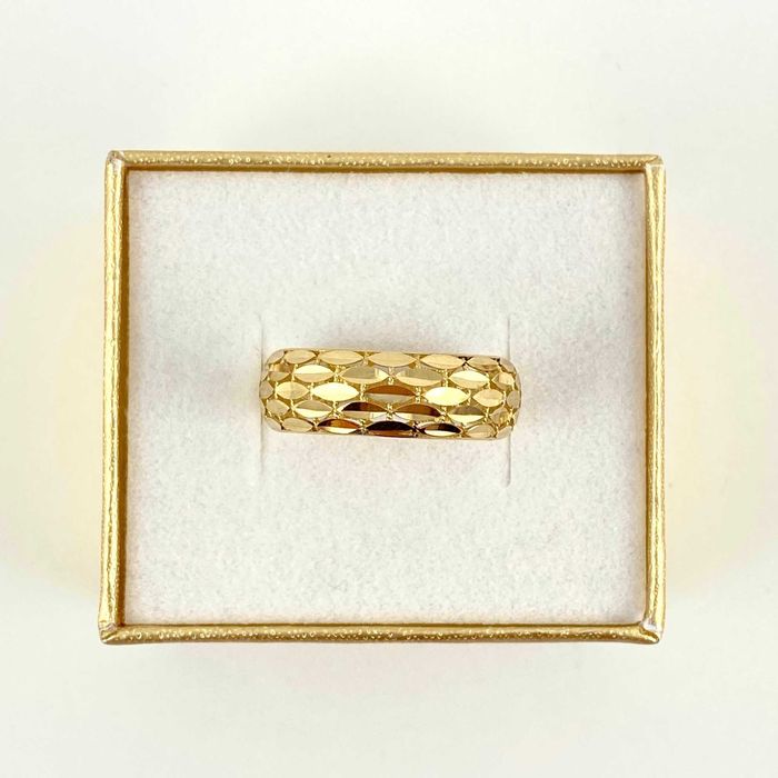 Unikatowy ZŁOTY pierścionek PRÓBA 585 (14K) rozmiar 18