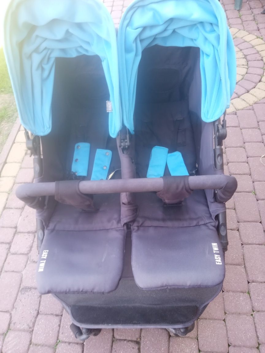 Wózek Baby Monster 2w1 blizniaczy spacerowy plus  gondole