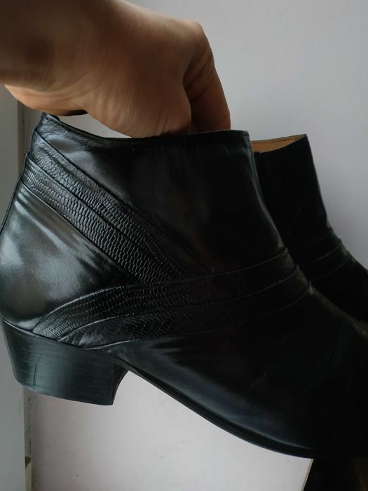 Чорні весільні шкіряні черевики Pierre Cardin розмір 43 устілка 28 см