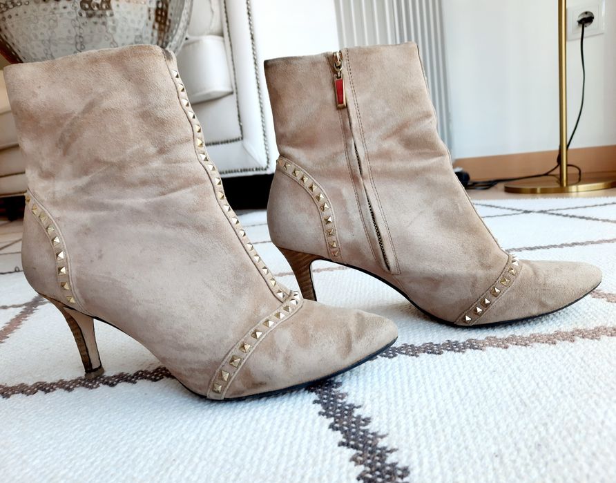 Botins bege Zara -tamanho 39