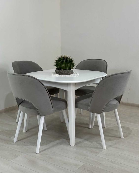 Обідній комплект стіл зі стільцями, Меблі з дерева, Стол, Стулья