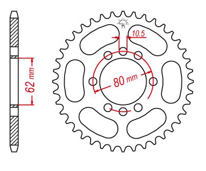 Zestaw napędowy DID Yamaha DT80 LC2 DT 80 cross NOWY Sklep